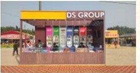 DS Group stall with product columns