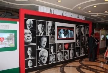 The India Today Conclave portrait wall