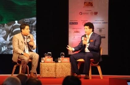 An on-stage interview