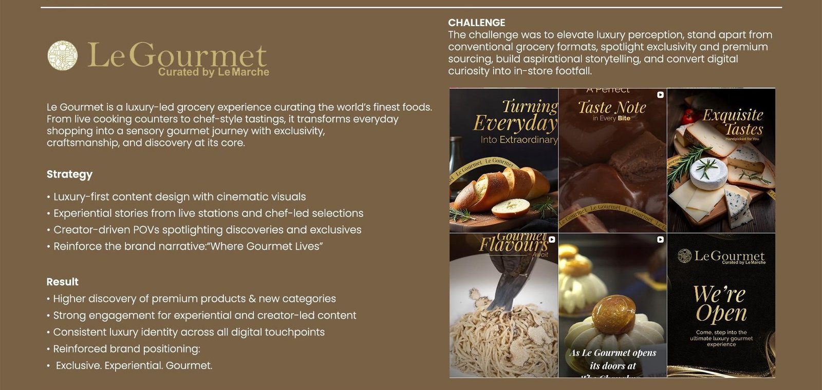 Le Gourmet case report page from the Paperplanes Studio deck