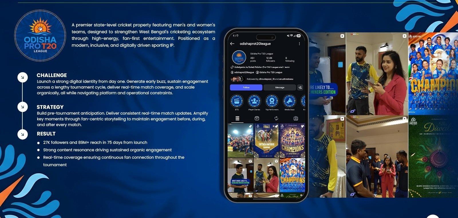 Odisha Pro T20 League case report page from the Paperplanes Studio deck