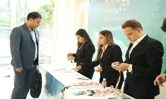 Registration desk at the kick-off