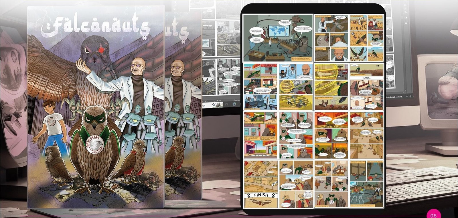 Falconauts page from the Paperplanes Studio deck
